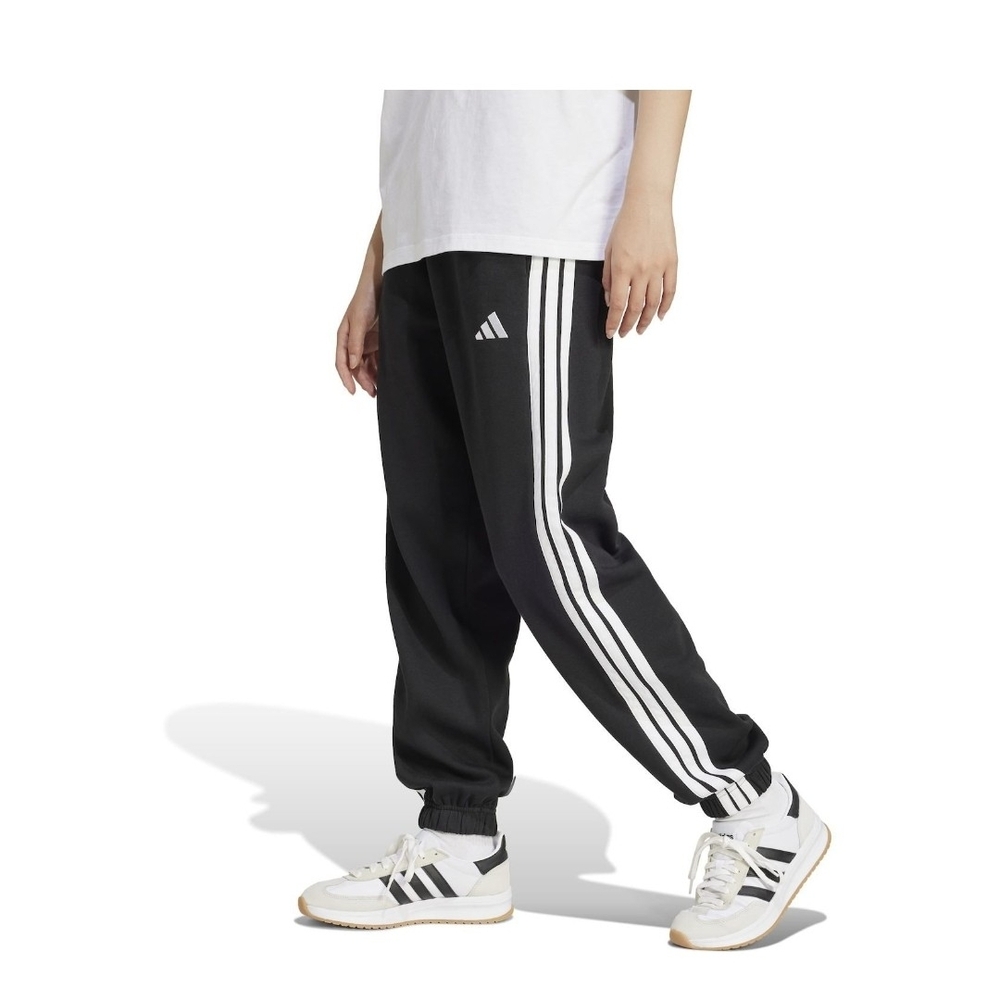 Adidas Essentials 3-Stripes Fleece Loose-Fit Pants Women's size medium